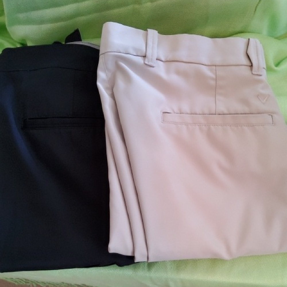 Callaway Black and Cream Golf Shorts 2 Pairs